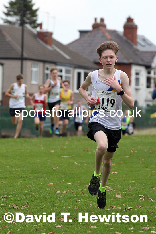 Boys under-15s Northern Cross Country Relays, Graves Park, Sheffield. Photo: David T. Hewitson/Sports for All Pics